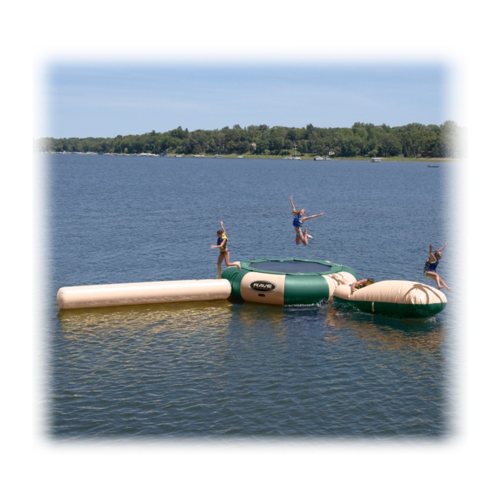Rave Aqua Jump 200 20 Foot Northwoods Edition Water Trampoline Water Park 2010