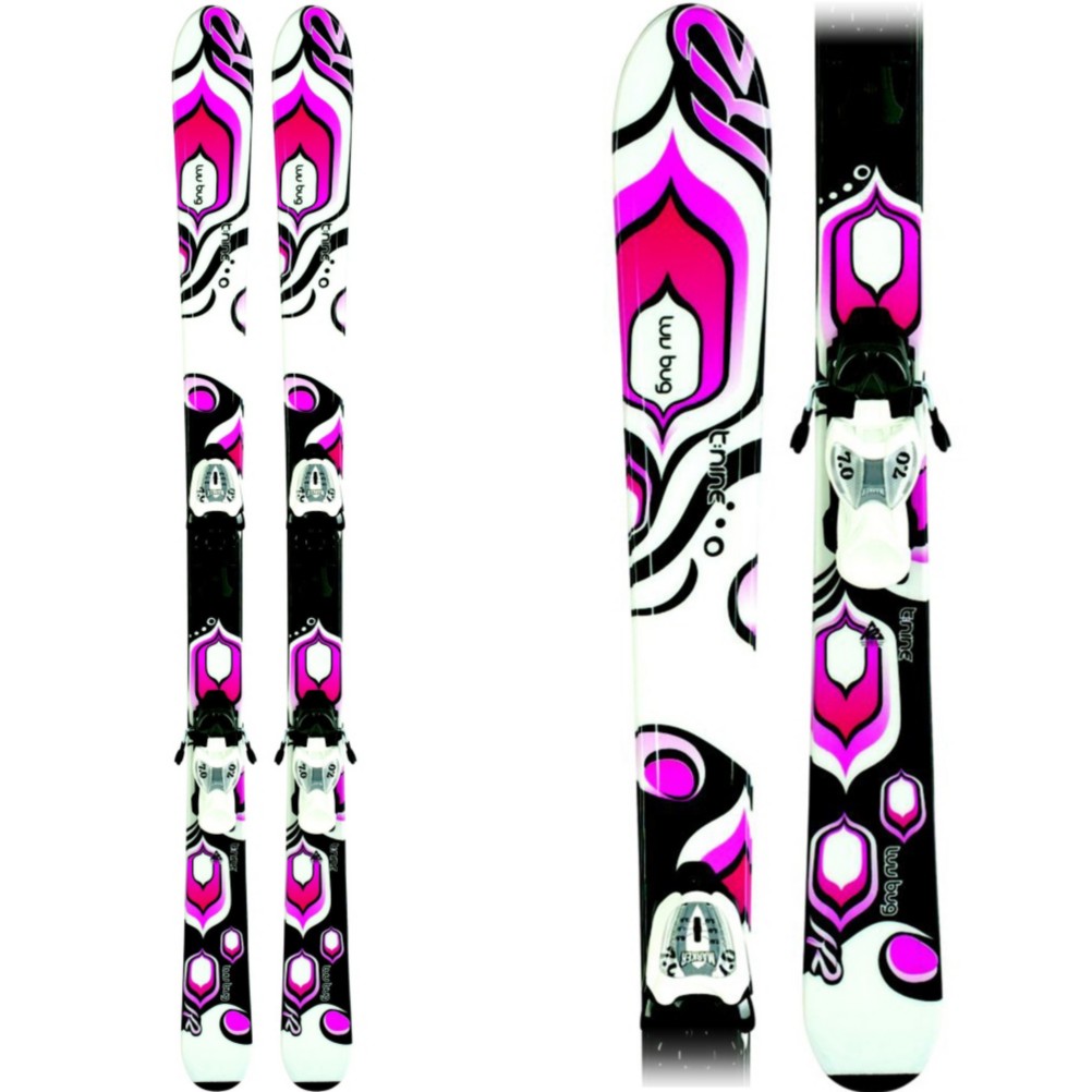 K2 Luv Bug Kids Skis with Fastrak2 7.0 Bindings 2010