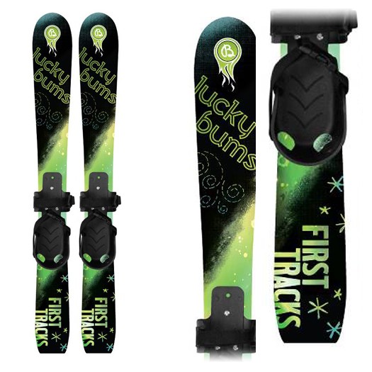 Lucky Bums Snow Kids Beginner Skis & Poles Kids Skis 2010