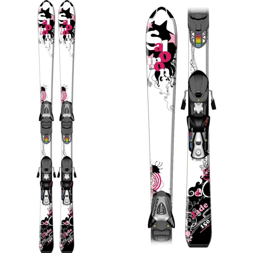Salomon Jade Medium Kids Skis with LZ7 SC Bindings 2010