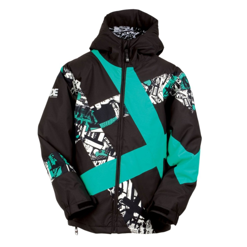 Black Vivid Green Ruckus Print