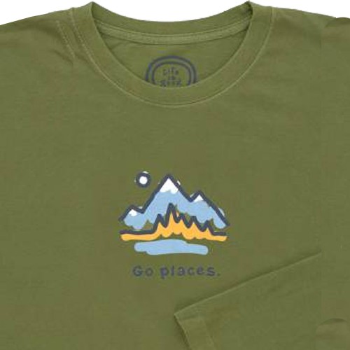 Life Is Good Go Places Long Sleeved Shirt - Mens 2010