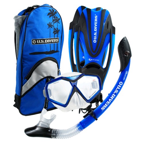US Divers Mask Snorkel, Fins, Set - Adults 2009