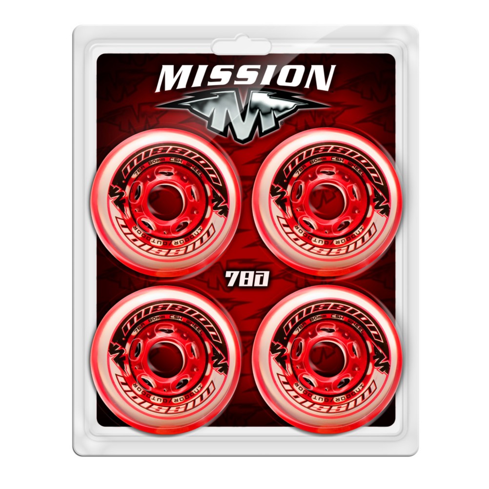 Mission CSX In/Out 78A Inline Wheels - 4 Pack 2010