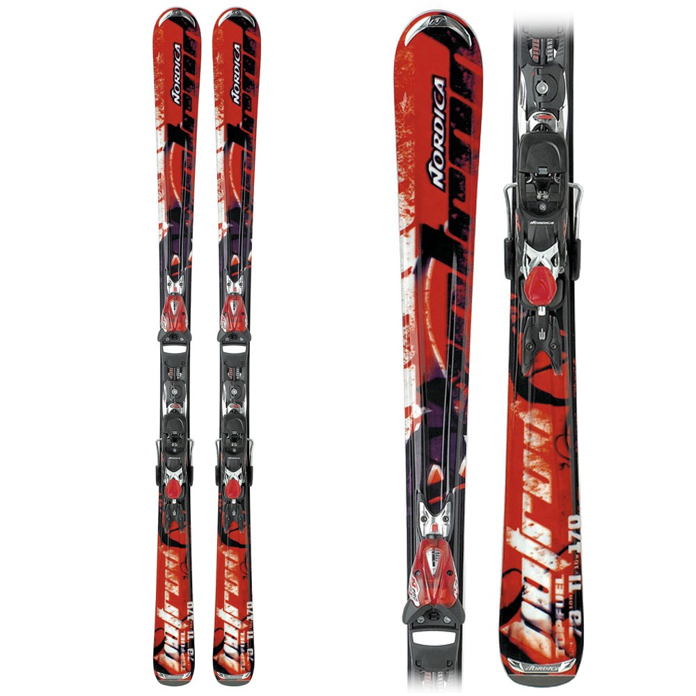 Nordica Top Fuel Skis with Pro Wide Brake Bindings 2009