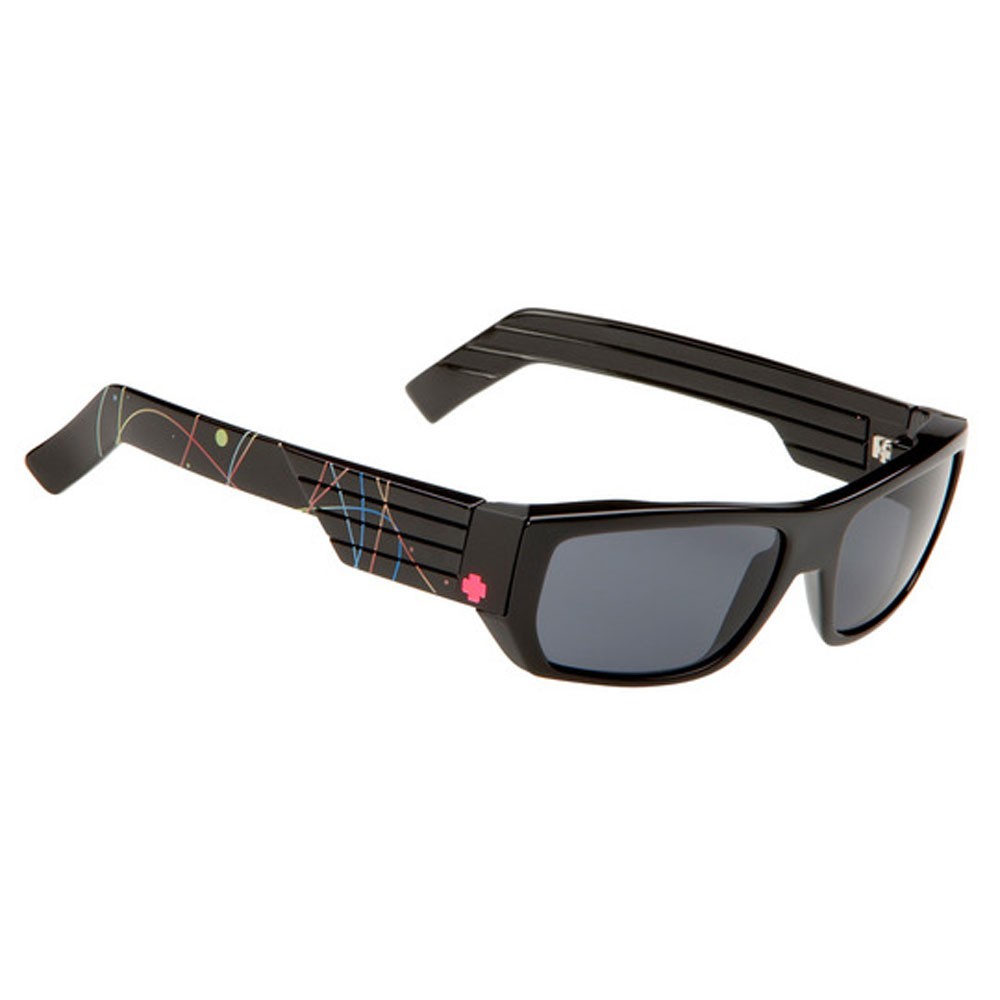 Black Colorful Striped Temples